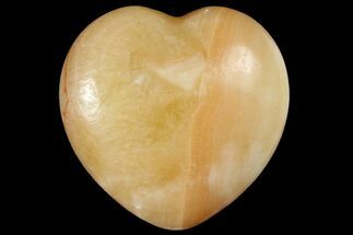 1.6" Polished Orange Calcite Heart