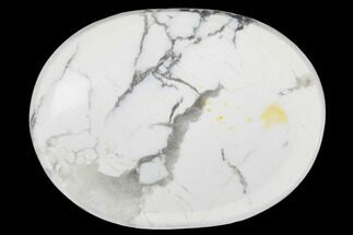Polished White Howlite Worry Stones - 1.5" Size