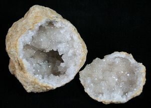 Small, Sparkling Quartz Geodes From Morocco