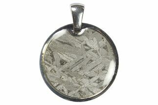 Round Etched Aletai Iron Meteorite Pendants - Includes Chain