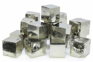Medium Natural Pyrite Cubes - Navajun, Spain