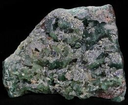 Green Fluorite & Druzy Quartz - Colorado #33351