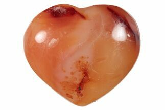 Polished Carnelian Agate Hearts - to Size #75639