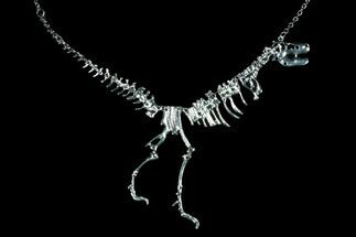 Dinosaur Necklace - Silver Tone #122140