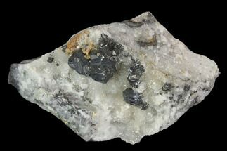 Metallic Pyrargyrite Crystals on Quartz - Mexico #127010