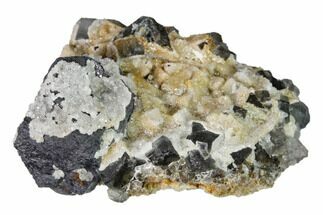 Quartz Encrusted Galena and Fluorite Crystals - Rogerley Mine #146247