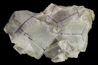 Purple Border, Cubic Fluorite Crystals - China #146979