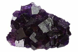 Purple, Cubic Fluorite Crystal Cluster - Elmwood Mine #153330