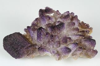 Purple Fluorite Crystal Cluster after Calcite - China #177588