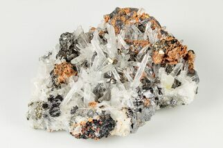 Quartz with Pyrite, Galena, Orpiment and Sphalerite - Peru #195838