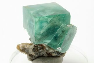 Cubic, Blue-Green Phantom Fluorite Crystals - China #197153