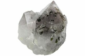 Quartz Crystal Cluster with Epidote Inclusions - China #214682