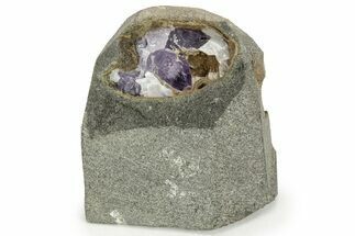 Amethyst Crystals in Basalt - India #220064