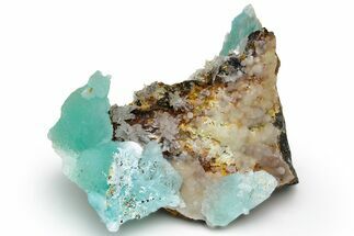 Blue-Green Aragonite Aggregations - Wenshan Mine, China #218046