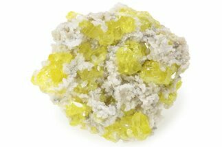 Striking Sulfur Crystal Cluster - Italy #240643