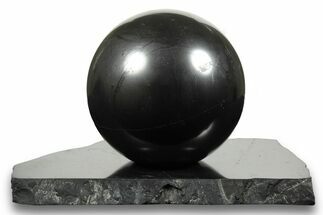 Polished Shungite Sphere With Base #243454