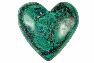Polished Malachite & Chrysocolla Heart - Peru #250309