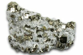Shimmering Striated Pyrite & Quartz - Peru #258464