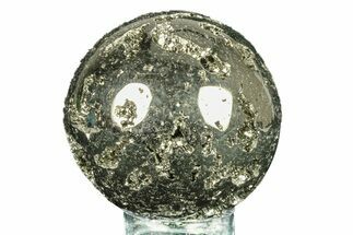 Polished Pyrite Sphere - Peru #264450