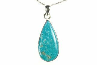 Kingman Turquoise Pendant (Necklace) - Sterling Silver #278561