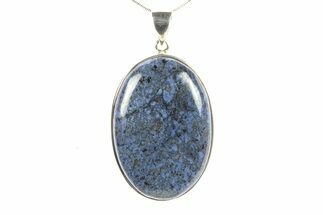 Polished Dumortierite Pendant - Sterling Silver #279328