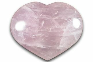 Polished Rose Quartz Heart - Madagascar #280385