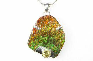 Beautiful Ammolite Pendant (Necklace) - Sterling Silver #284758