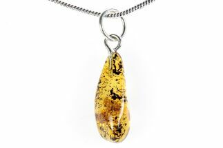 Polished Baltic Amber Pendant (Necklace) - Contains Spider! #288843