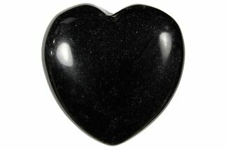 1.2" Polished Black Obsidian Heart