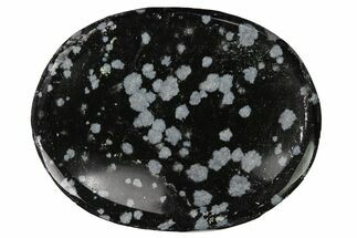 1.5" Snowflake Obsidian Worry Stones