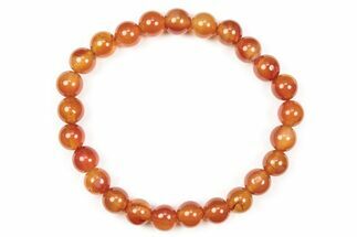 Carnelian Agate Stone Bracelet - Elastic Band