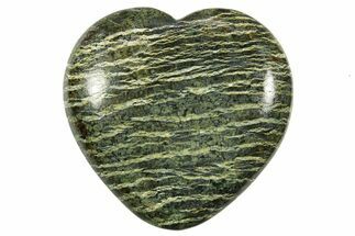 1.7" Polished Chrysotile Serpentine Hearts - Australia