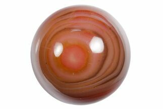 .9" Polished Banded Carnelian Agate Sphere