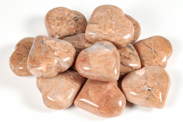 Peach Moonstone Hearts Peach Moonstone Hearts