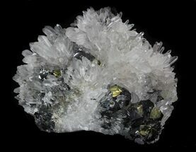 Quartz Crystals with Sphalerite & Chalcopyrite - Bulgaria #33717