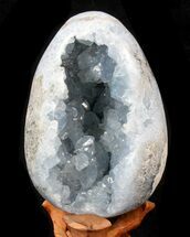 Blue Crystal Filled Celestine (Celestite) Egg - Madagascar #41710