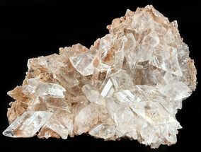 Transparent Selenite Crystal Cluster on Matrix - Mexico #45201