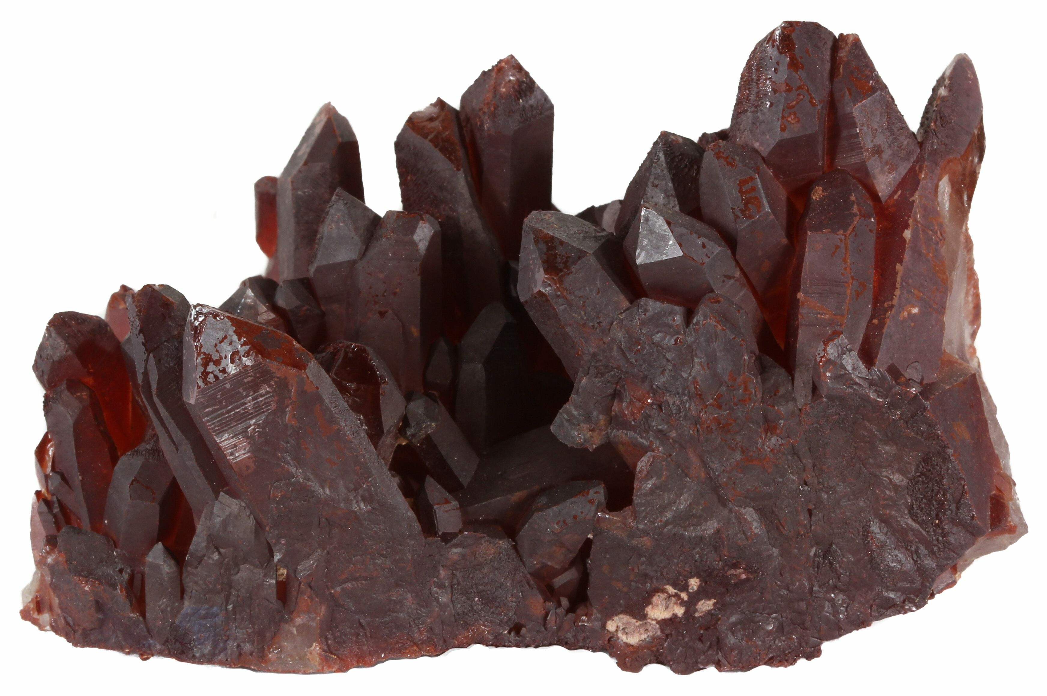 3.3 Natural, Dark Red Quartz Crystal Cluster - Morocco (#51557