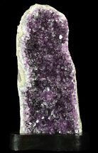 Sparkling, Purple Amethyst Cluster On Wood Base #52586