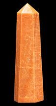 Polished, Orange Calcite Obelisk - Madagascar #55050