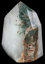 Polished Quartz Crystal Point - Chlorite Inclusions #56152
