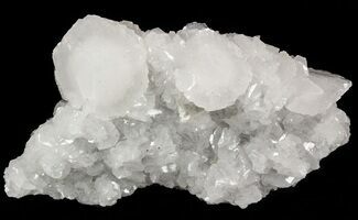 Glossy Calcite Crystals On Quartz - Morocco #57297