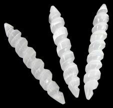 Polished Selenite Spiral Wands (Wholesale Lot) - Pieces #61773