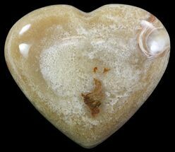 Polished, Brown Calcite Heart - Madagascar #62547