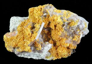 Orpiment With Barite Crystals - Peru #63799