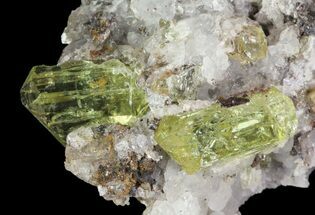 Apatite Crystals with Quartz & Magnetite - Durango, Mexico #64013