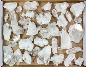 Lot: Lbs Clear Quartz Crystal Clusters (-) - Brazil #78032