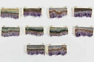 Lot: Amethyst Slice Pendants - Pieces #78462