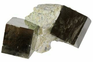 Natural Pyrite Cubes In Rock From Spain #82095