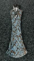 Gorgeous, Blue Dinosaur Bone (Gembone) Axe Pendant #84742